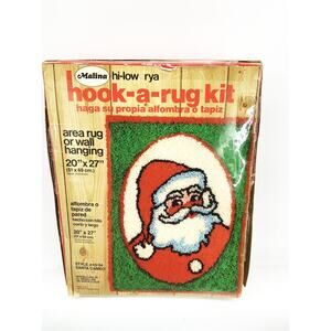 Malina Santa Cameo Hi-Low Rya Hook a Rug Kit 20" x 27"